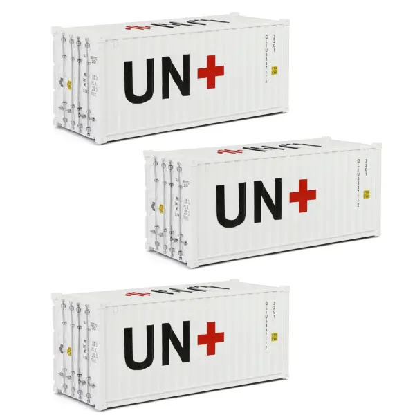 3 Pack O Scale 20ft Shipping Containers - Image 13