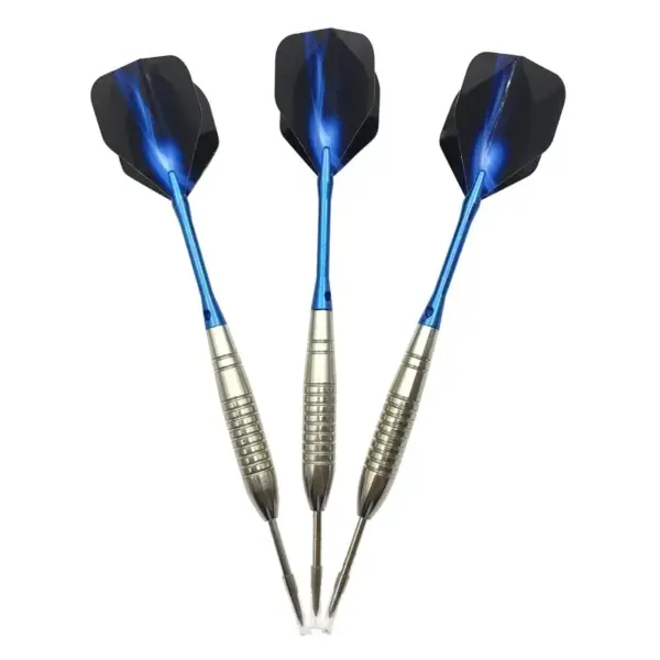 3pcs 22g Silver Torpedo Darts with Blue Rods - Image 3