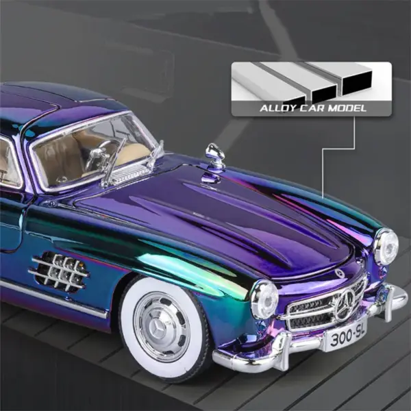 1:24 Alloy Benz 300SL Diecast Model Car - Image 2