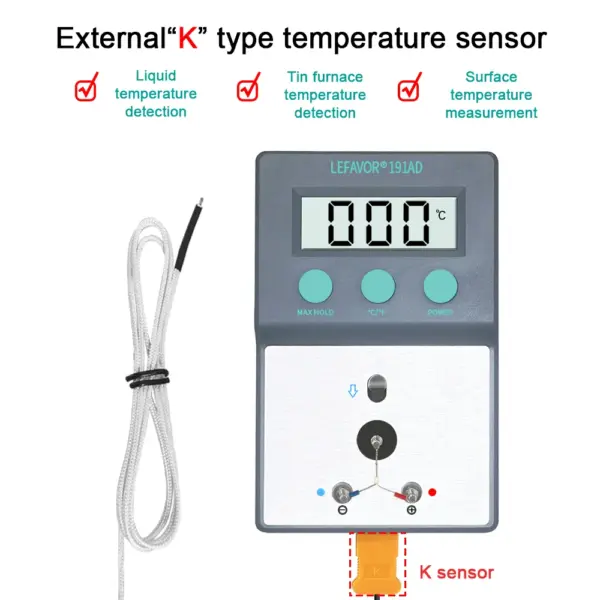 LF191AD Soldering Iron Thermometer with Sensors - Image 5