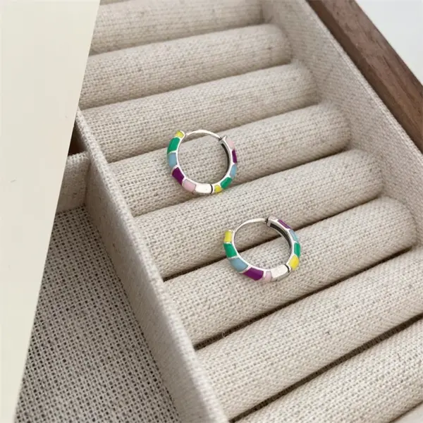 Smooth Metal Chunky Hoop Earrings 72mm x 45mm - Image 12