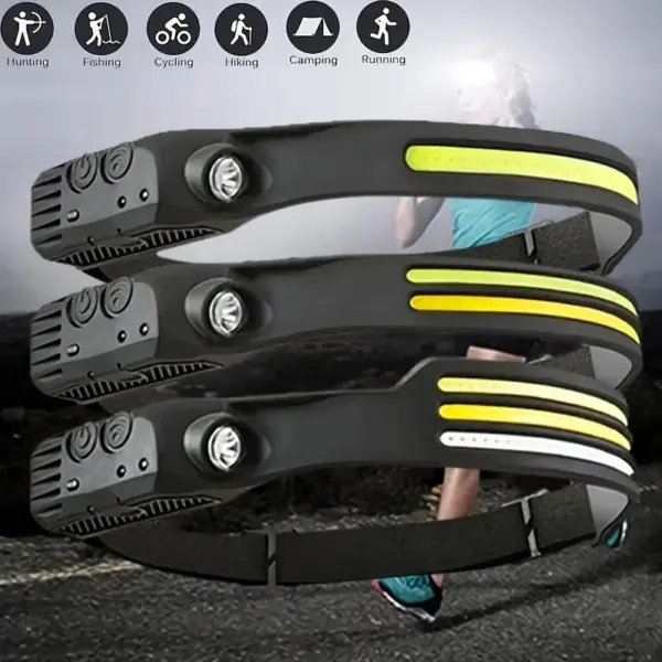 COB LED Sensor Headlamp Waterproof Rechargeable - Image 6