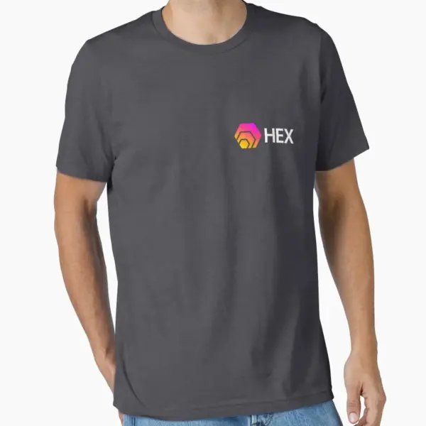HEX Crypto Logo Cotton T-Shirt for Men - Image 11
