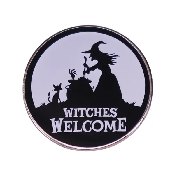 Witch Brooch Magic Broomstick Pin - Image 4