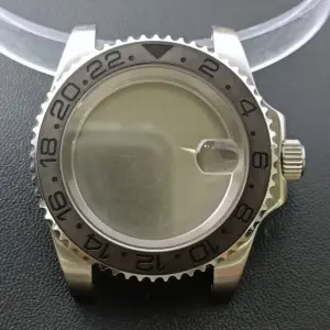 NH35 GMT Steel Watch Case 40.5mm Silver 232 Sa747e838ad6f491093f555edf37e53edL 1