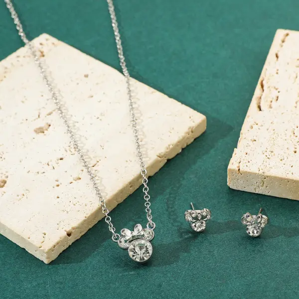 Disney Minnie Pendant Necklace and Earrings Set - Image 5
