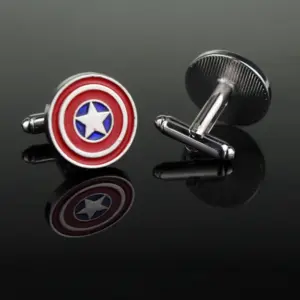 Captain America Zinc Alloy Cufflinks Set