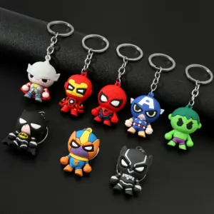 Marvel Keychain Set featuring Iron Man and Avengers