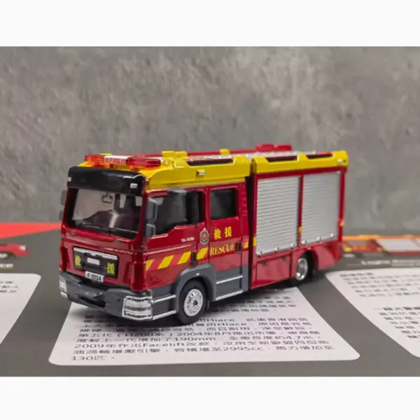 1/64 Scale Diecast Hong Kong Fire Truck Set - Image 3