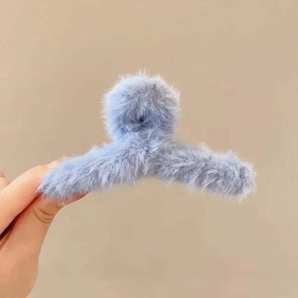 Winter Faux Fur Hair Claw Clip for Women - Image 10