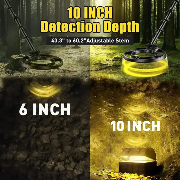 Adjustable Underground Metal Detector with LCD Display - Image 3