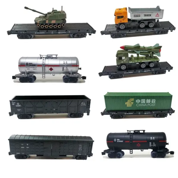 NX70 Black Flatbed Train Carriage Model - Image 2