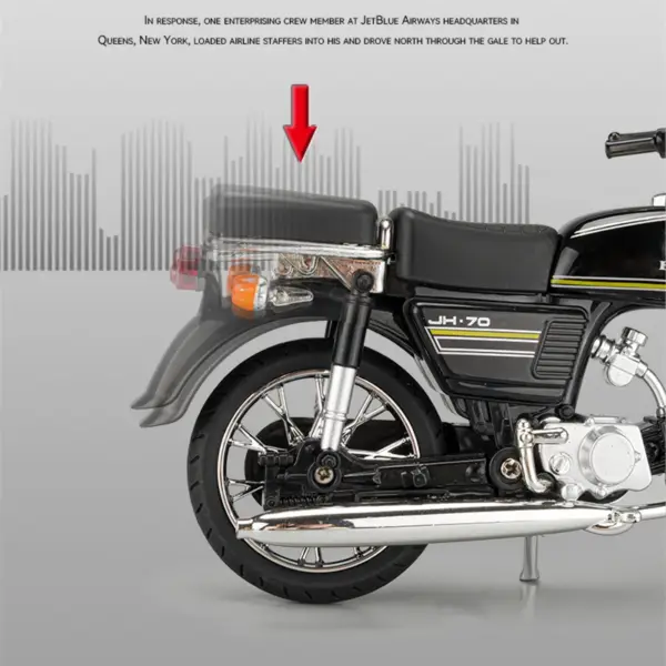 1/10 Scale JiaLing JH-70 Diecast Motorcycle Model - Image 5