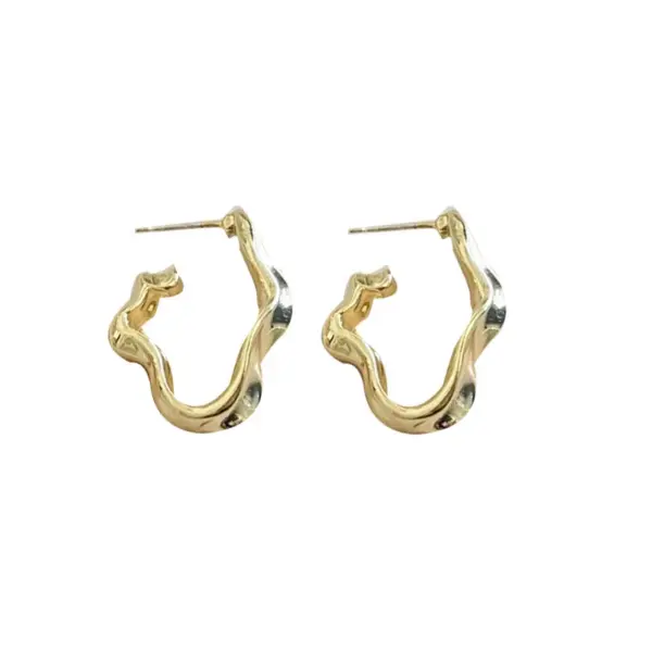 Geometric Metal Drop Earrings for Women - Image 6