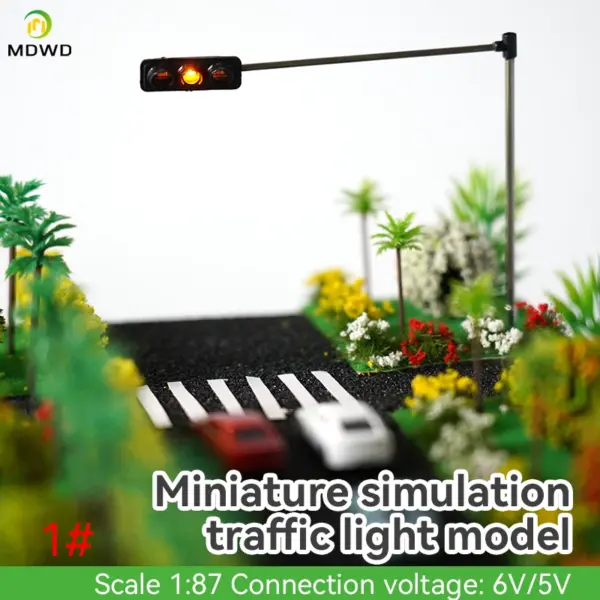 2PCS HO Scale Model Traffic Lights Set - Image 2