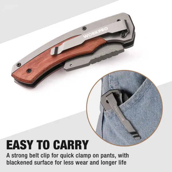WORKPRO Folding Utility Knife with 10 Blades - Image 2