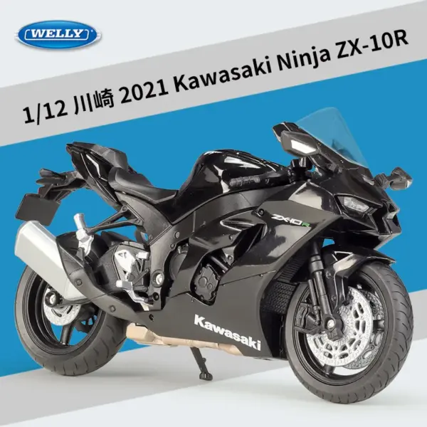 1:12 Scale Alloy Kawasaki Ninja ZX-10R Model - Image 5