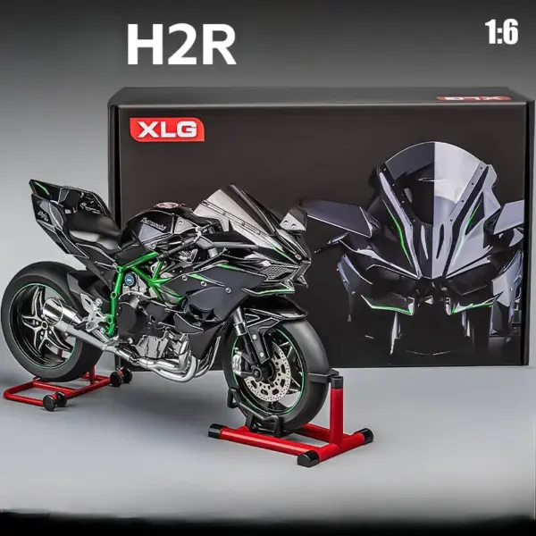 Diecast Kawasaki H2R 1:6 Scale Toy Motorcycle - Image 4