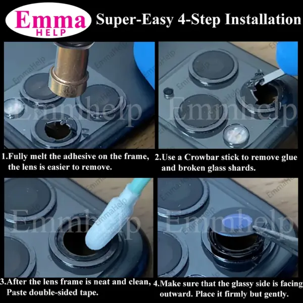 EmmaHelp 10-Pack Rear Camera Lens for iPhone Models - Image 6
