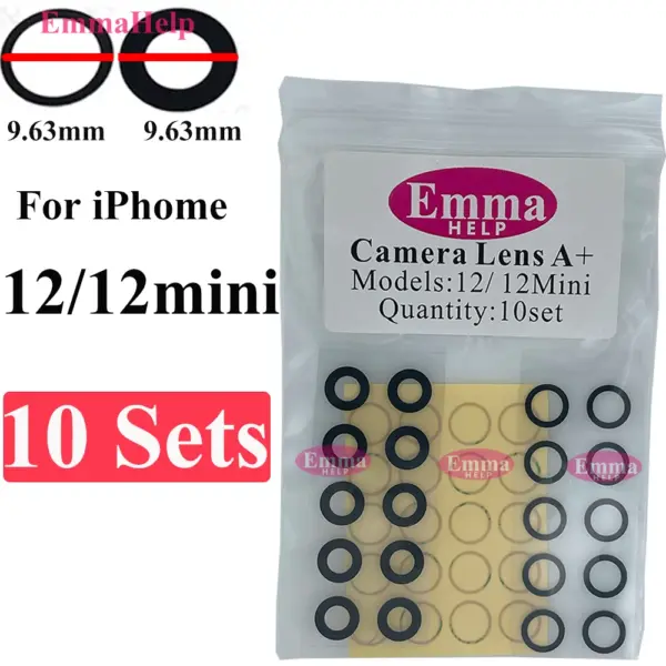 EmmaHelp 10-Pack Rear Camera Lens for iPhone Models - Image 13