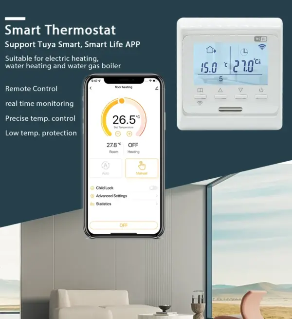 WiFi Programmable Thermostat for Underfloor Heating - Image 2