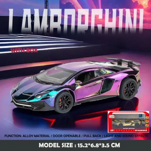 Electroplated Lamborghini SVJ Model 1:32 - Image 7