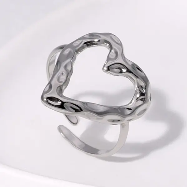 Geometric Adjustable Stainless Steel Rings Set - Image 10