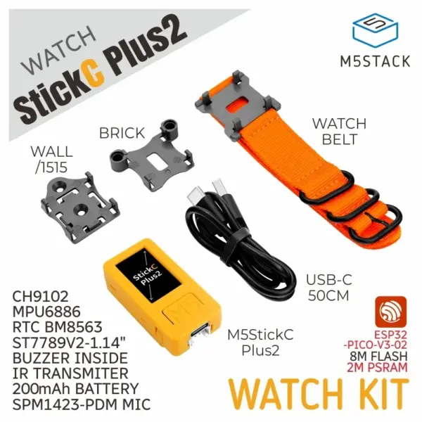M5StickC Plus2 Smartwatch Kit with Accessories - Image 3