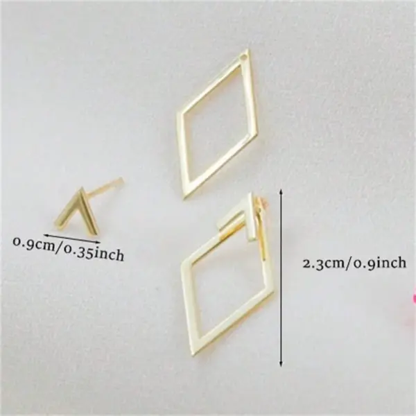 Geometric Minimalist Stud Earrings for Women - Image 4