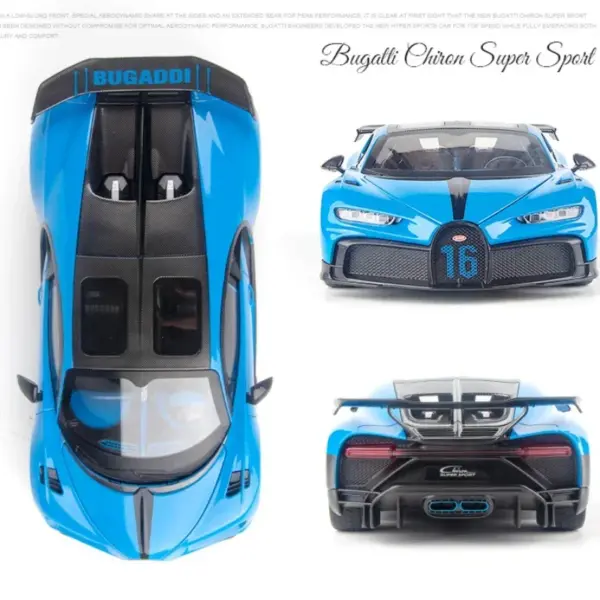 Large 1:18 Bugatti Chiron Diecast Model for Collection - Image 5
