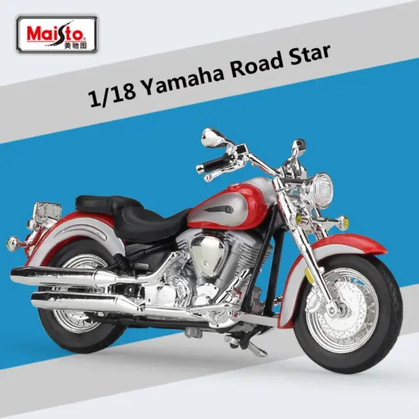 Maisto 1:18 Yamaha Road Star Motorcycle Model - Image 8