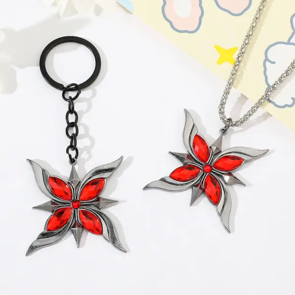 Genshin Impact Arlecchino Cosplay Keychain - Image 6