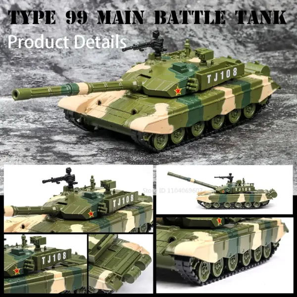 1:32 Scale ZTZ-99 Diecast Military Tank Model - Image 3