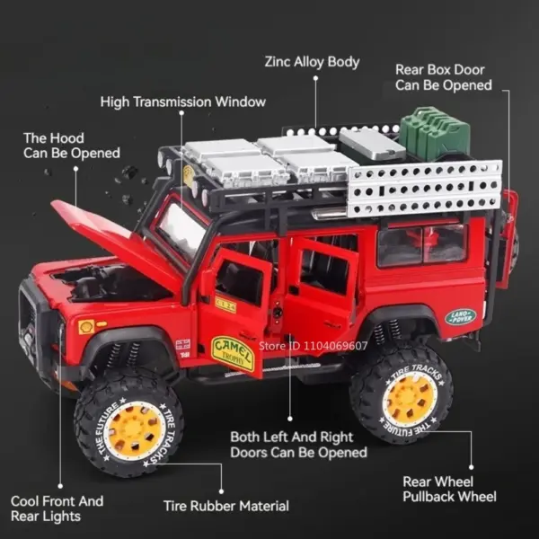 1:28 Scale Land Rover Defender Diecast Model - Image 2