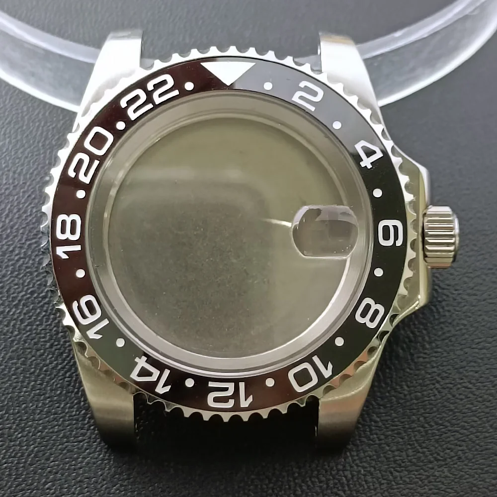 NH35 GMT Steel Watch Case 40.5mm Silver 79 NH35 GMT Steel Watch Case 40.5mm Silver - Image 79