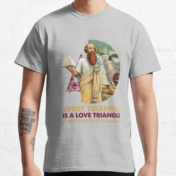 Pythagoras Triangles Graphic Cotton T-Shirt - Image 7