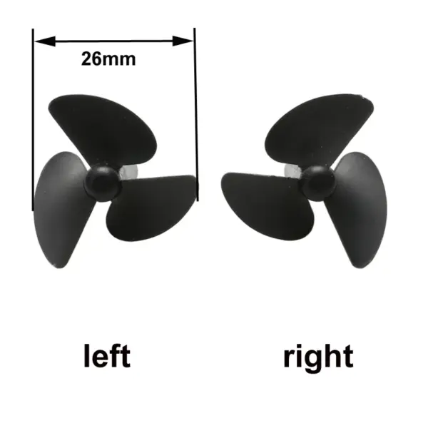 4 Pairs 26mm 3-Blade Propellers for RC Boats - Image 2