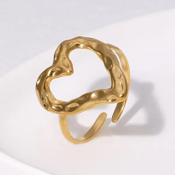 Geometric Adjustable Stainless Steel Rings Set - Image 11