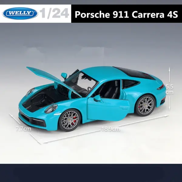 Welly 1:24 Porsche 911 Carrera 4S Model - Image 2