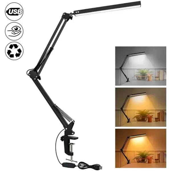 Dimmable 10W LED Desk Lamp with Clamp - Image 6
