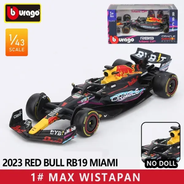 Bburago 1:43 F1 Racing Car Model Red Bull RB20 - Image 28