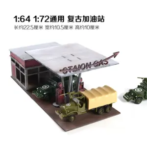 1/72 Scale Wooden Gas Station Model Kit 11 Saecdd18c7cff458790dcc21dd64148cen