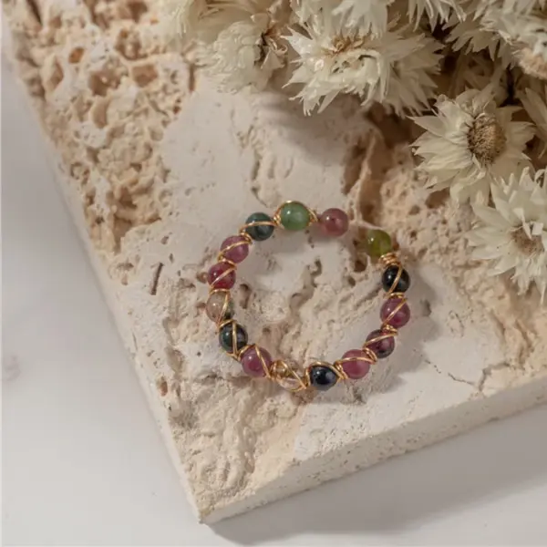 Chakra Healing Crystal Bead Ring - Image 4