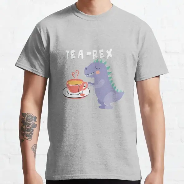Funny T-Rex Tea Graphic T-Shirt for Men - Image 12