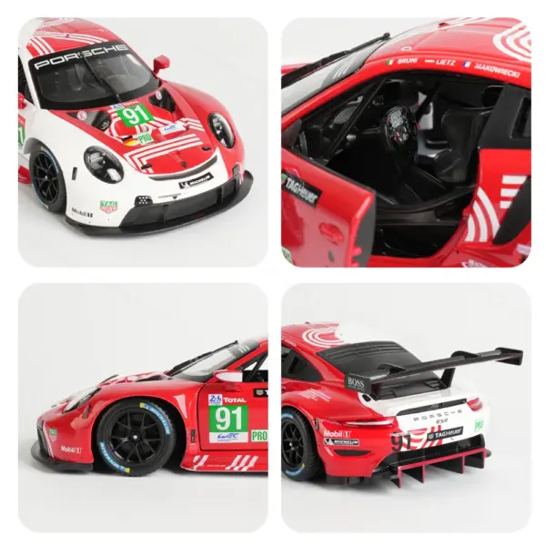 Bburago 1:24 Porsche 911 RSR LM 2020 Model - Image 6