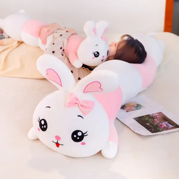 Cute Soft Caterpillar Rabbit Plush Pillow 130cm - Image 2