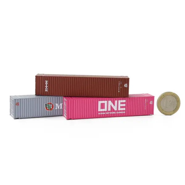 Evemodel N Scale 45ft Shipping Containers Set - Image 5