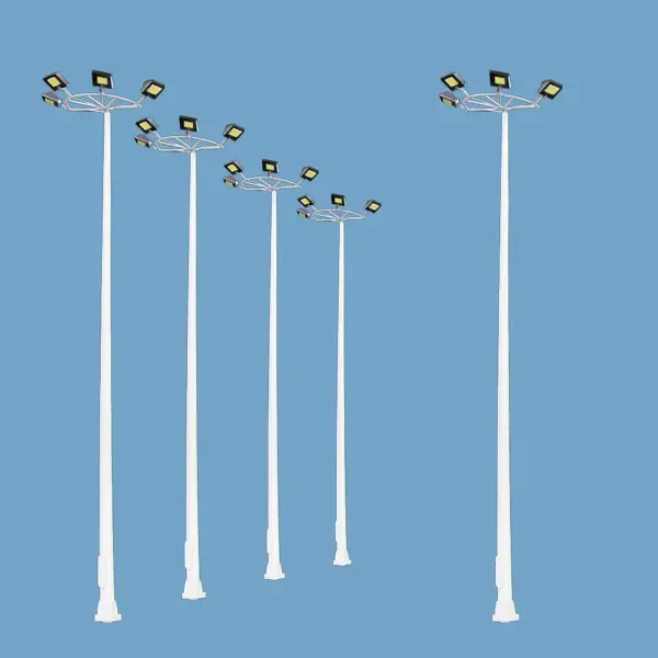 4pcs HO Scale 15cm Plaza Lamps with LEDs - Image 2