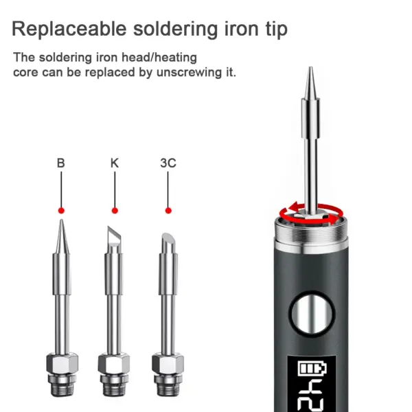 USB Soldering Iron 5V 8W with Battery - Image 6