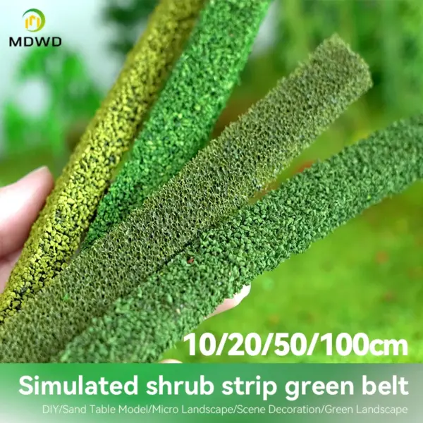 50cm 1m Green Shrub Strips Miniature Model